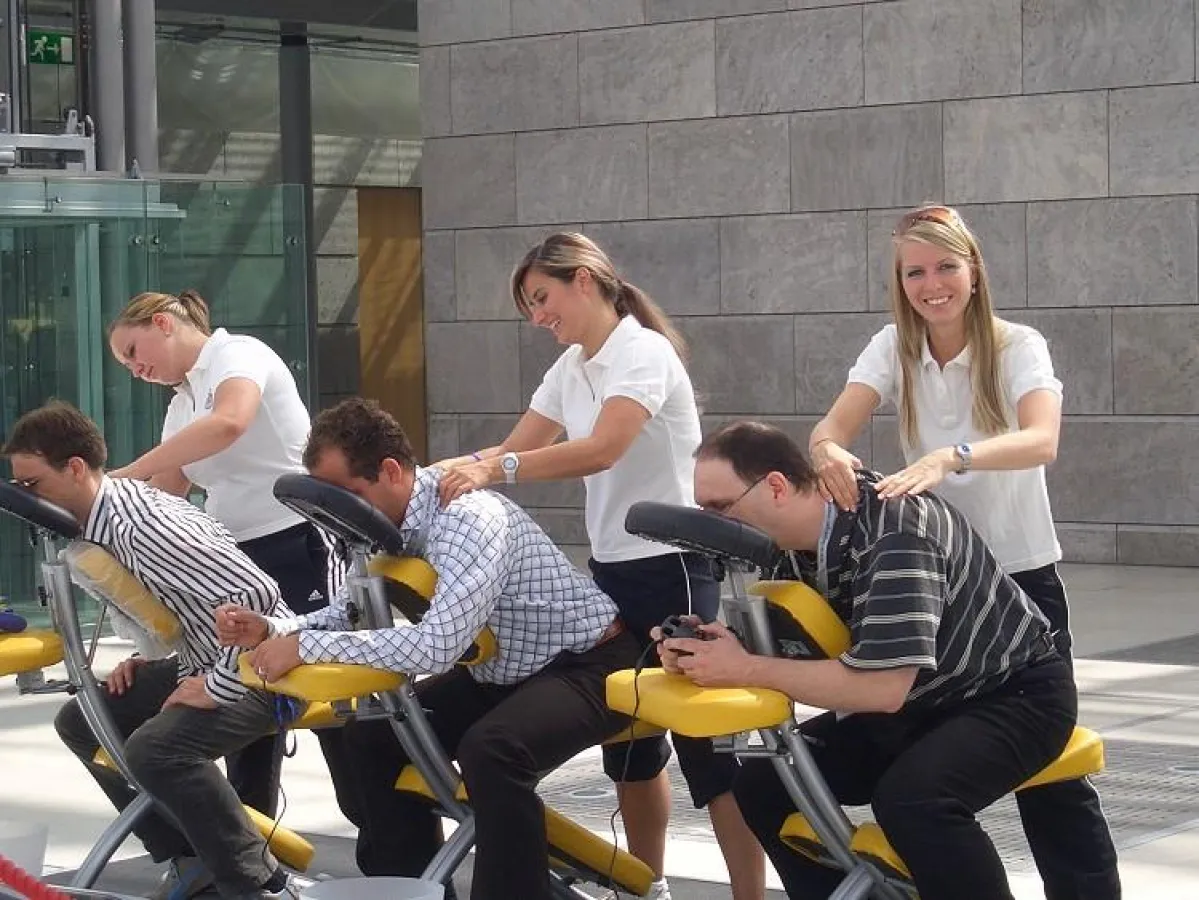 Mobile Massagen für Messen & Events