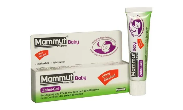 Bild: Zahnungshilfe ohne Alkohol von Mammut Pharma pflegt und beruhigt