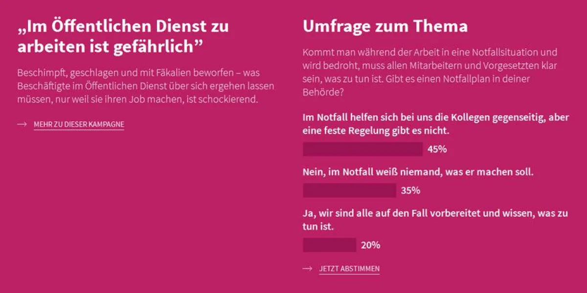 In vielen Ämtern gibt es noch keine Notfallsysteme, über die man im Ernstfall Alarm auslösen kann