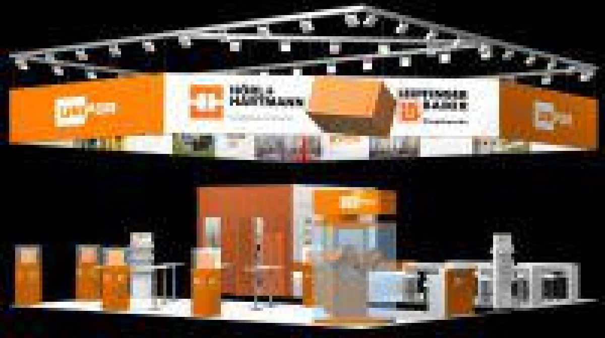 BAU 2019: Der Unipor-Messestand bietet mit zwei Meeting-Zonen reichlich Raum für fachlichen Austausch (Bild: Unipor, München).