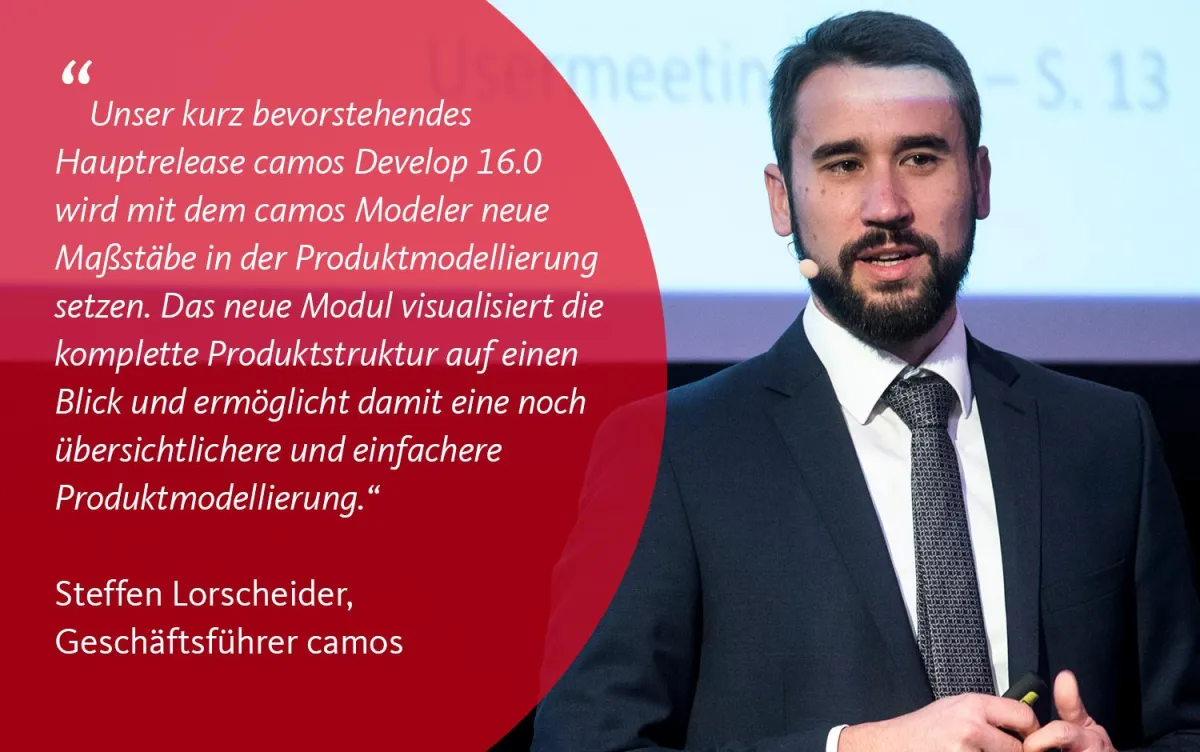 Steffen Lorscheider, Geschäftsführer bei camos, gibt einen Ausblick auf künftige Releases