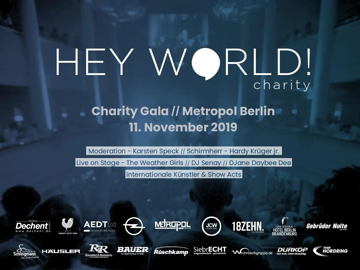 HEY WORLD! charity - Gala 2019