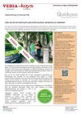 Bild: VEDIA hat mit der Paketzustellung durch Quickpac 100'000 mal co2 eingespart