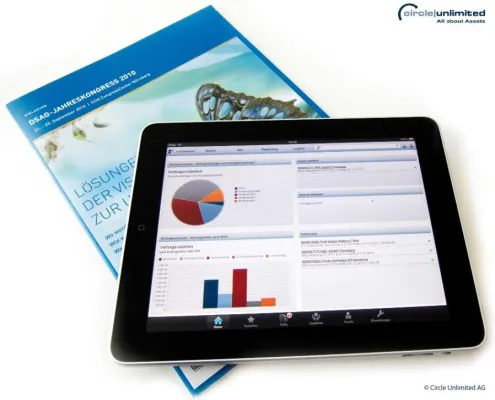 Bild: Mobil mit den Lösungen der Circle Unlimited AG: cuContract und cuSmartText jetzt auch auf dem iPad