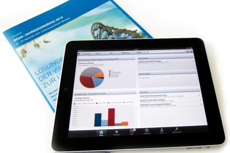 Bild: Mobil mit den Lösungen der Circle Unlimited AG: cuContract und cuSmartText jetzt auch auf dem iPad