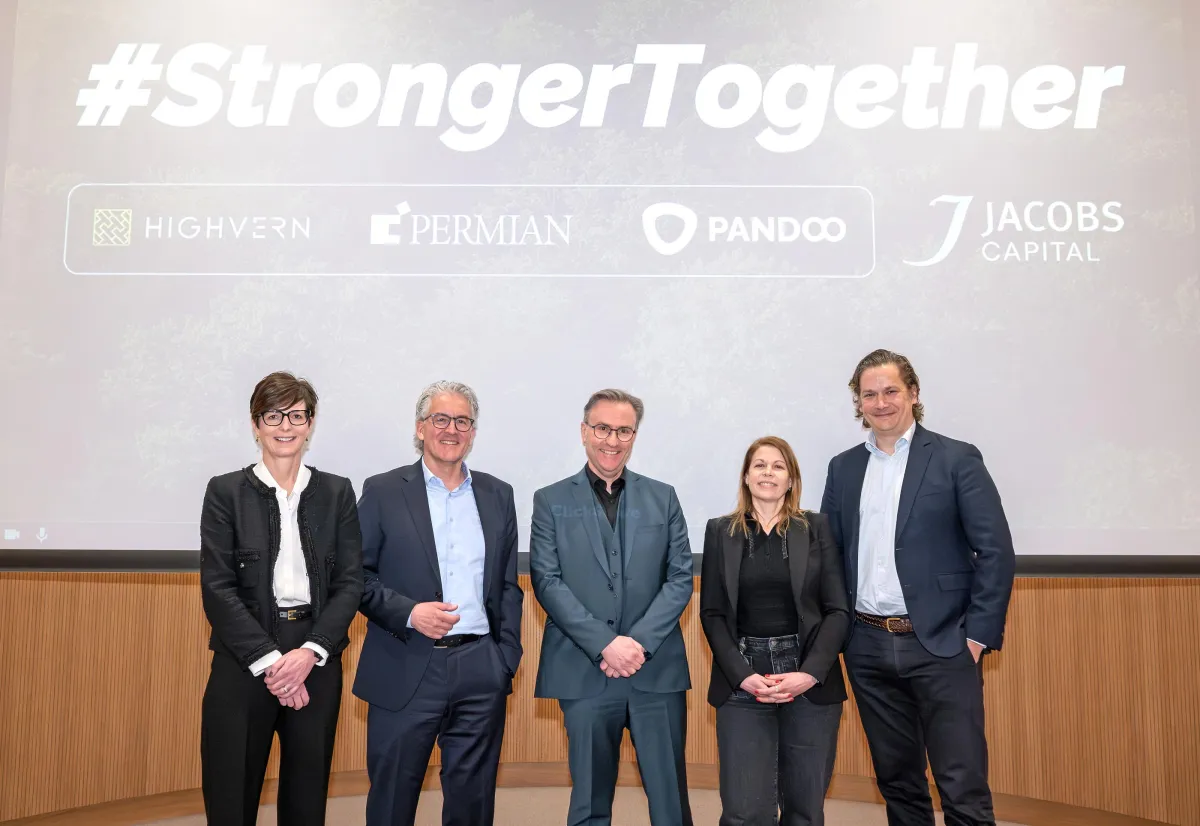 v. l. n. r.: Caroline Connellan, Sven Rein, John Wantz, Martine Grün, Johan Pettersson (© PANDOO)