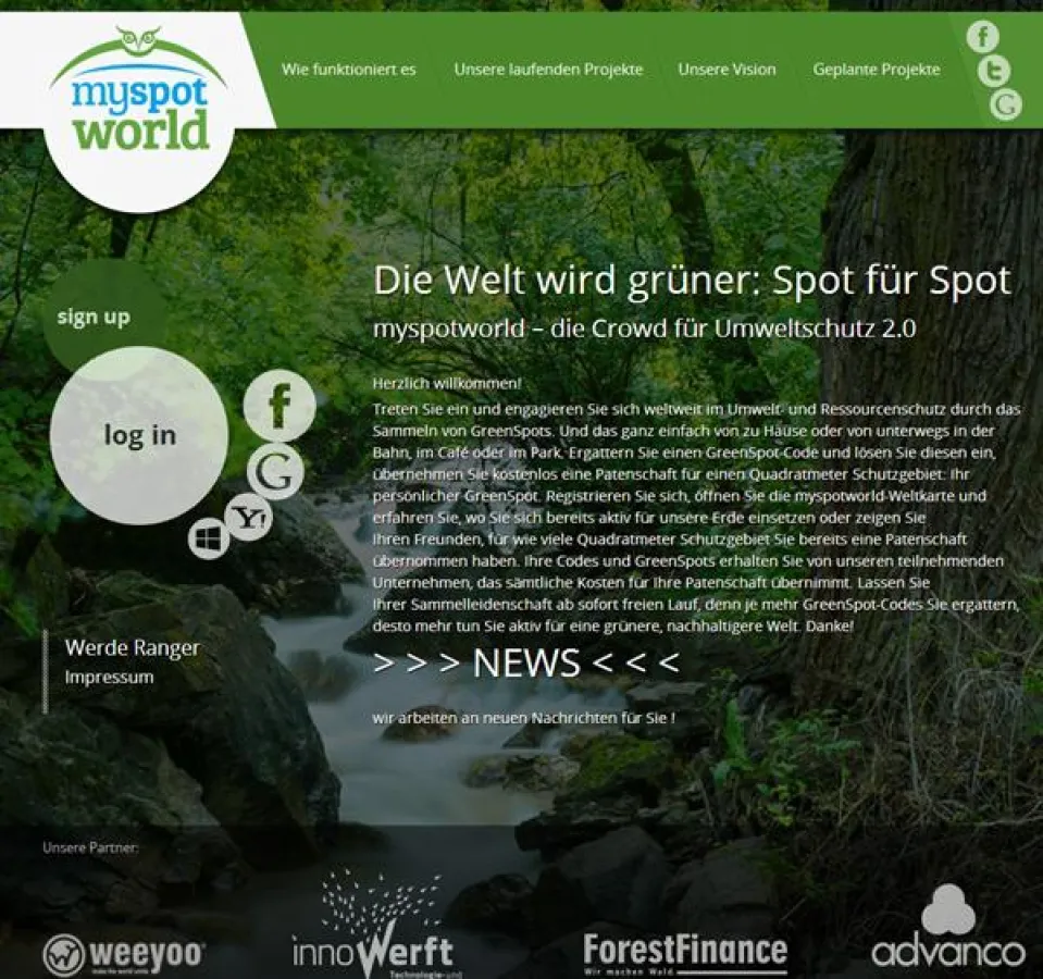 Waldpatenschaften online mit myspotworld® eingehen