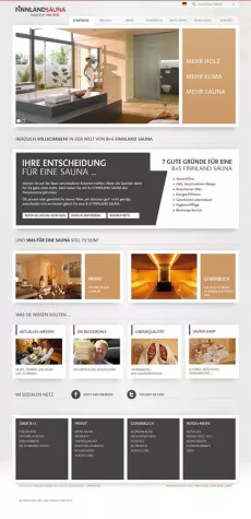 Bild: Die neue B+S Internet-Präsenz macht noch mehr Lust auf puren Saunagenuss