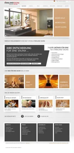 Die neue B+S Internet-Präsenz macht noch mehr Lust auf puren Saunagenuss Bild: Die neue B+S Internet-Präsenz macht noch mehr Lust auf puren Saunagenuss