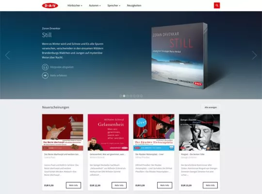 Der Audio Verlag anlässlich 15-jährigem Jubiläum mit neuer Website online Bild: Der Audio Verlag anlässlich 15-jährigem Jubiläum mit neuer Website online