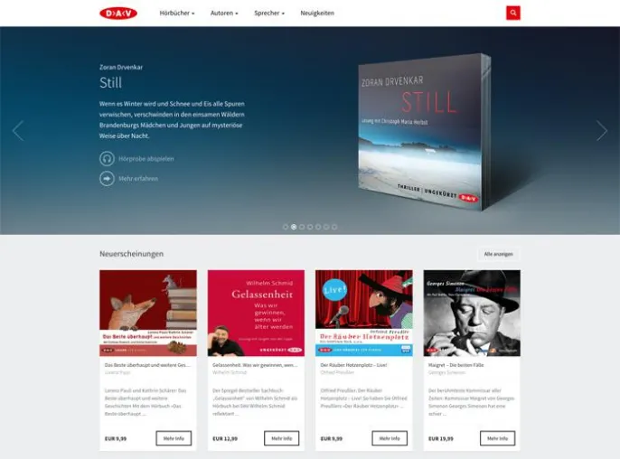 Bild: Der Audio Verlag anlässlich 15-jährigem Jubiläum mit neuer Website online