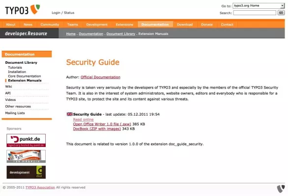Bild: TYPO3 Security Guide veröffentlicht