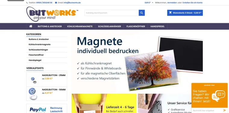 Bild: Neues Design für Button Onlineshop