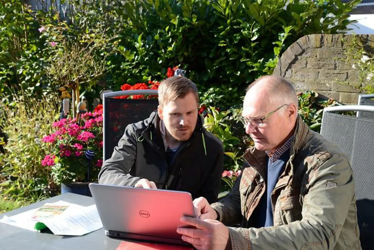 Mit Ideen dabei: PR-Mann Sebastian Groß (links) und Vorsitzender Guntram Hahn