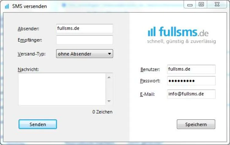 Bild: SMS mit Outlook versenden - mit fullsms.de nun möglich