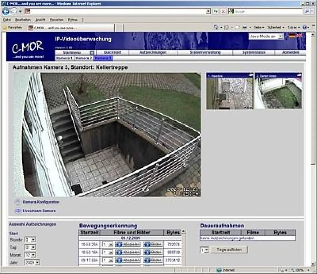Mit C-MOR im Web-Browser das Haus überwacht