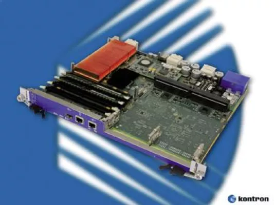 Bild: Kontron setzt mit AdvancedTCA Prozessorboard AT8020 basierend auf zwei Intel® Xeon® Dualcore-Prozessoren neuen Maßstab für Telekommunikations- und IMS-Netzwerkapplikationen