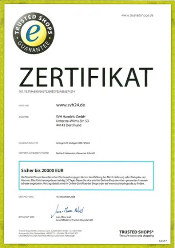 Bild: Trusted Shops Zertifikat für den Werkzeugprofi svh24.de