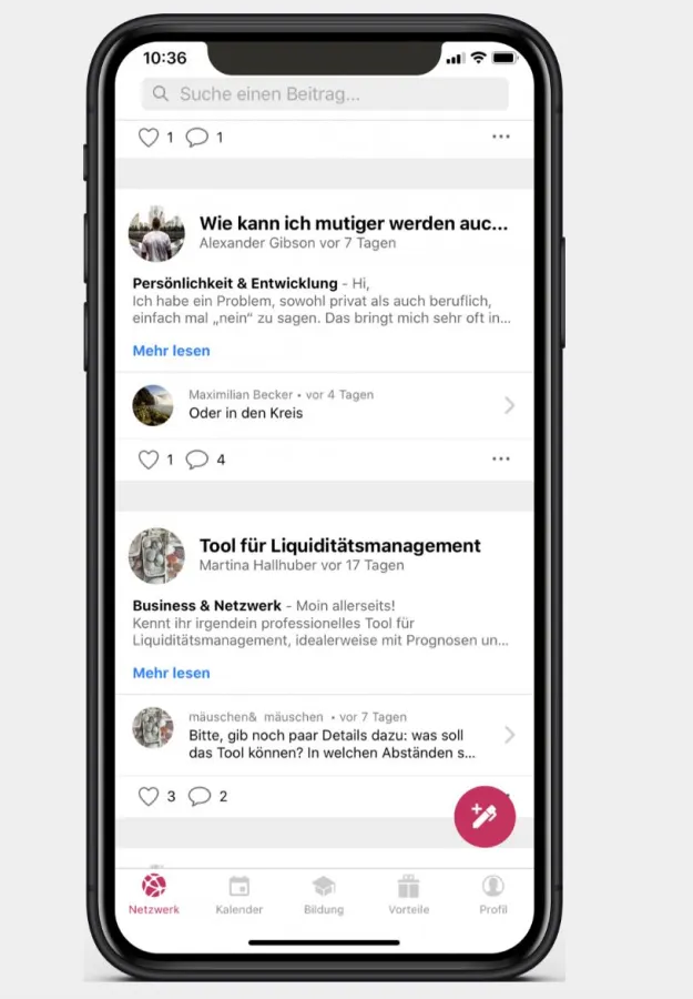 Die BWS Networking App