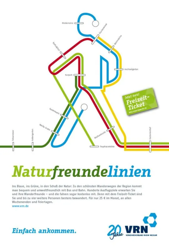 Naturfreundelinien: Ein Motiv der Imagekampagne des VRN.