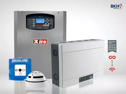 Bild: LOOP & TAURUS-Funk: beide Technologien jetzt kombiniert in Hybrid-Brandwarnanlage XFIRE erhältlich