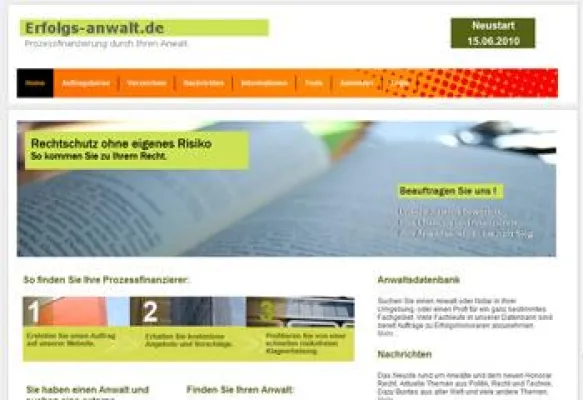 Bild: Auftragsbörse für Rechtsanwälte und Prozessfinanzierer