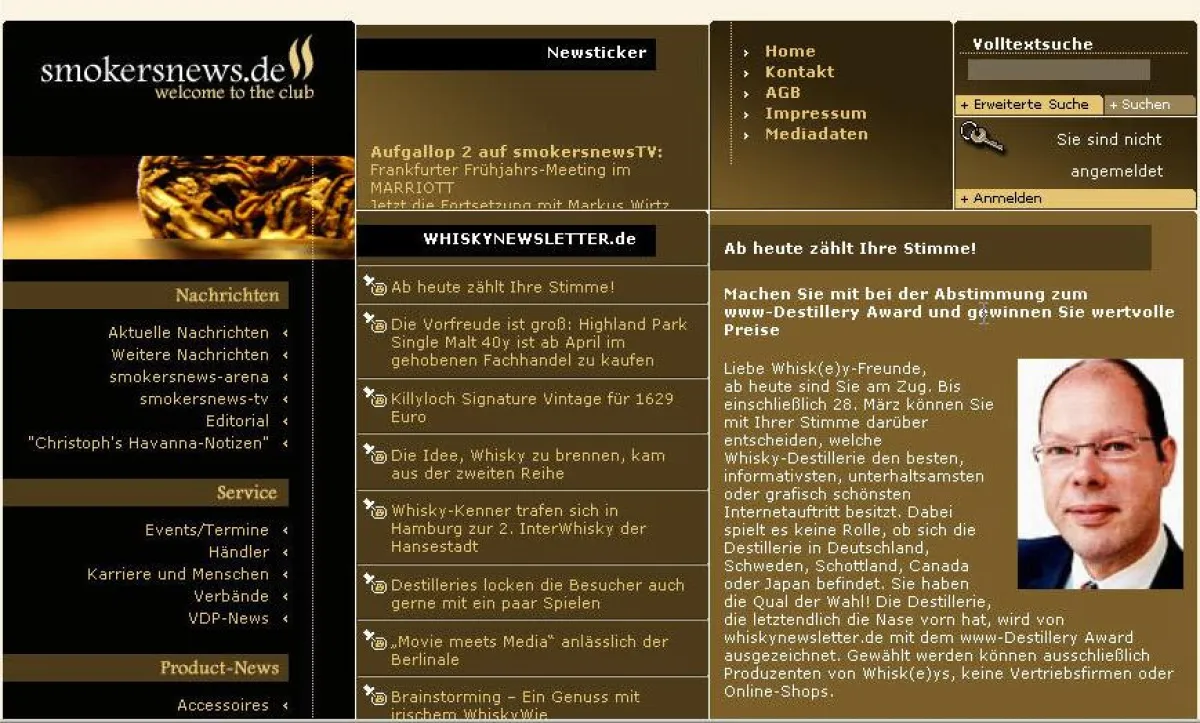 Der Whiskynewsletter informiert regelmäßig über alles rund um das Thema Whisky