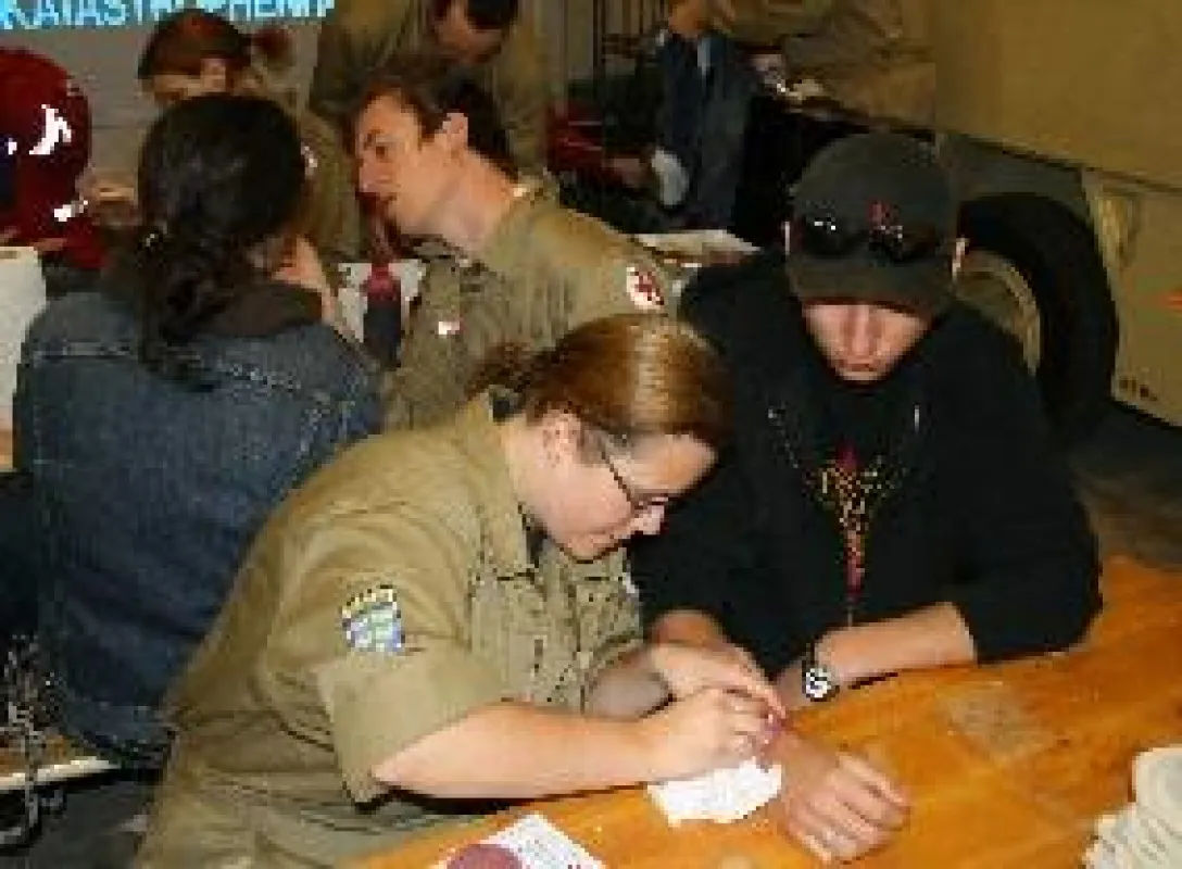 eine eigene Truppe des RK kümmert sich um die Verletztendarstellung