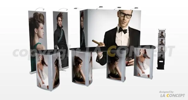 Bild: Mobile Präsentationssysteme für die Fachmesse hair & style management