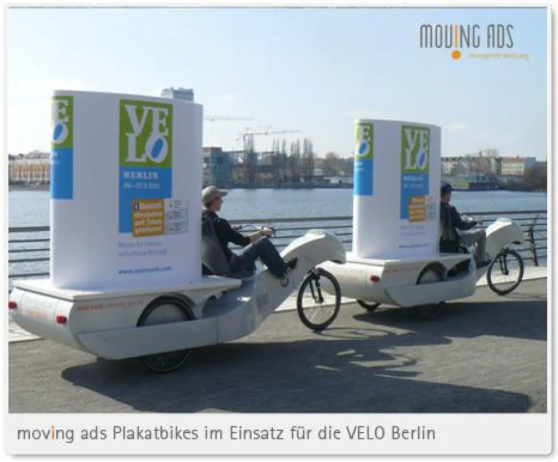moving ads Plakatbikes im Einsatz für die VELO Berlin