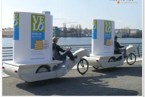 Bild: moving ads auf der VELO Berlin