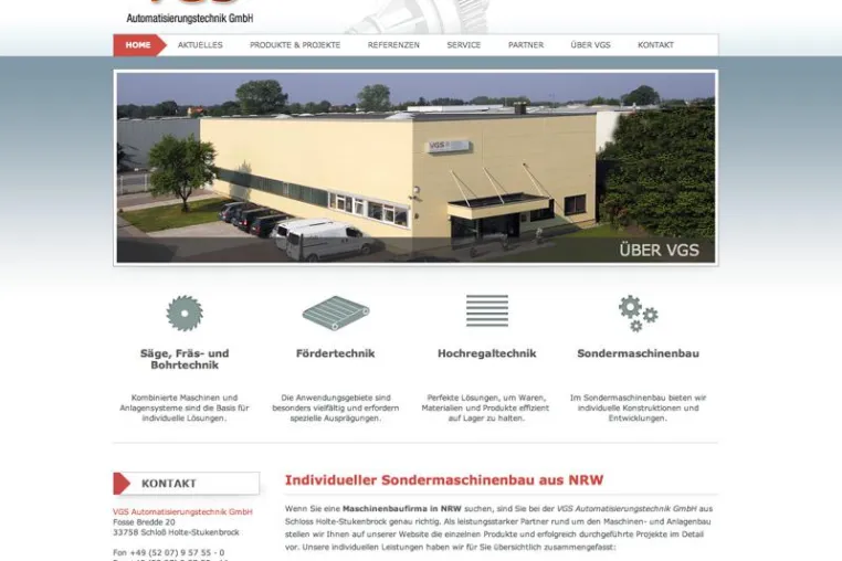 VGS Automatisierungstechnik mit neuer Website online Bild: VGS Automatisierungstechnik mit neuer Website online