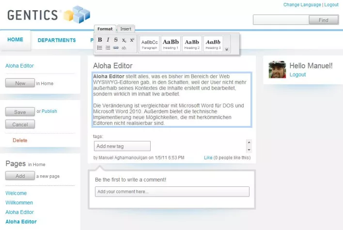 Aloha Editor – der beste WYSIWYG Editor der Welt? Bild: Aloha Editor – der beste WYSIWYG Editor der Welt?