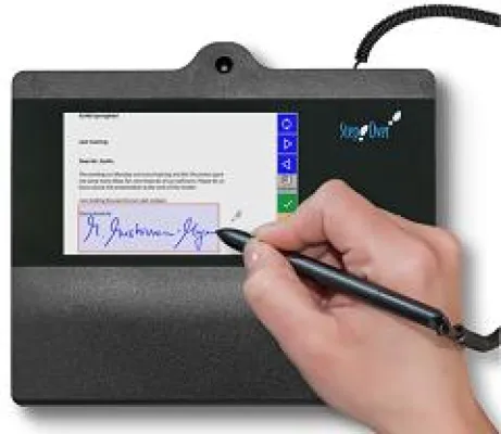 Bild: Das neue StepOver Unterschriftenpad duraSign Pad Brilliance
