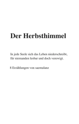 Der Herbsthimmel - Acht abwechslungsreiche Erzählungen Bild: Der Herbsthimmel - Acht abwechslungsreiche Erzählungen