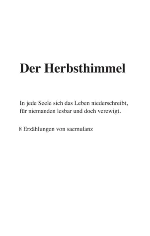 Bild: Der Herbsthimmel - Acht abwechslungsreiche Erzählungen