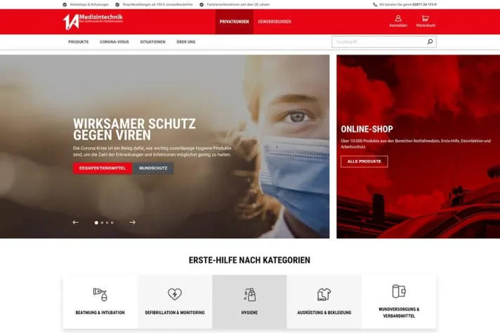 Bild: 1A Medizintechnik digitalisiert Vertrieb mit Shopmacher und ehrgeizigen Zielen