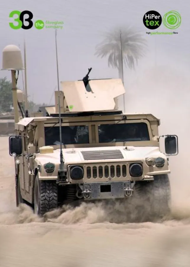 Von Roll stellt mit PARA-LITE® PHT20 ein neues ballistisches Material auf der Basis von HiPer-tex? Hochleistungsglasfaser von 3B v