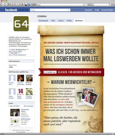 Bild: CODE64 lädt zum Webwichteln ein.