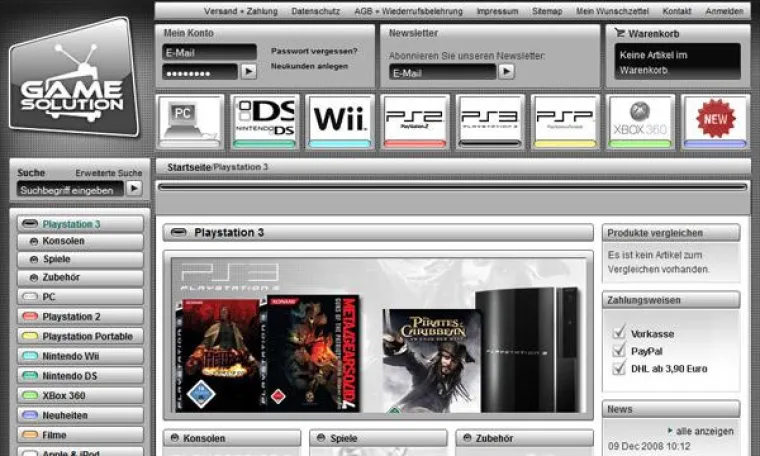 Bild: Next generation Gaming - Magento-Commerce meets gamesolution.de