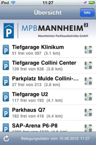 "Parken in Mannheim": eine iPhone App für die Parkplatzsuche im Mannheim Bild: "Parken in Mannheim": eine iPhone App für die Parkplatzsuche im Mannheim