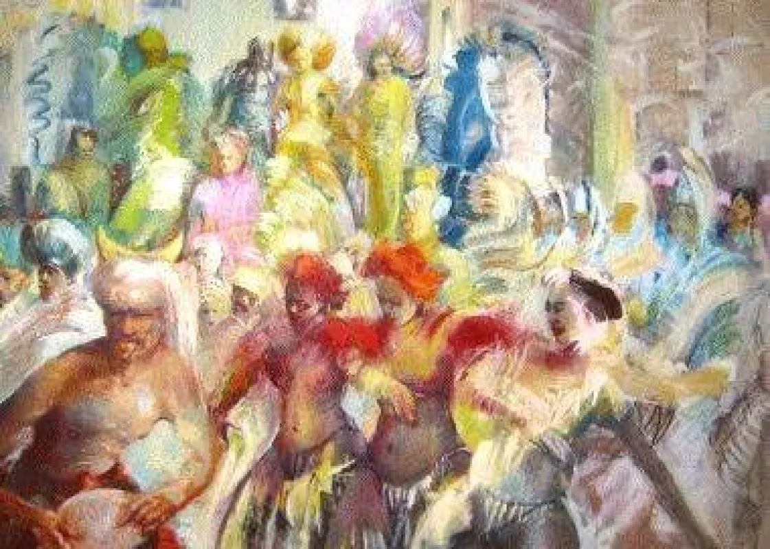 Matthias Hollefreund Karneval der Kulturen Öl auf Leinwand 155x205 cm