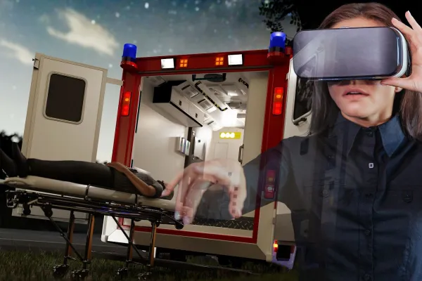 Fraunhofer IGD präsentiert VR-Trainingsumgebung mit Coachingfunktion und Stressmessung Bild: Fraunhofer IGD präsentiert VR-Trainingsumgebung mit Coachingfunktion und Stressmessung