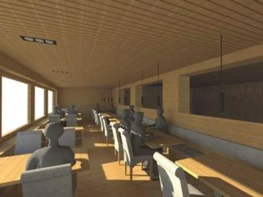 klar. geradlinig. minimalistisch: Lobby & Restaurant des Alpenhof Flachau erhalten szenisch-reduziertes Design Bild: klar. geradlinig. minimalistisch: Lobby & Restaurant des Alpenhof Flachau erhalten szenisch-reduziertes Design