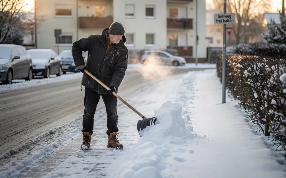 GVI weist auf Räumpflicht im Winter hin (© KI-generiertes Bild mit Stable Diffusion)