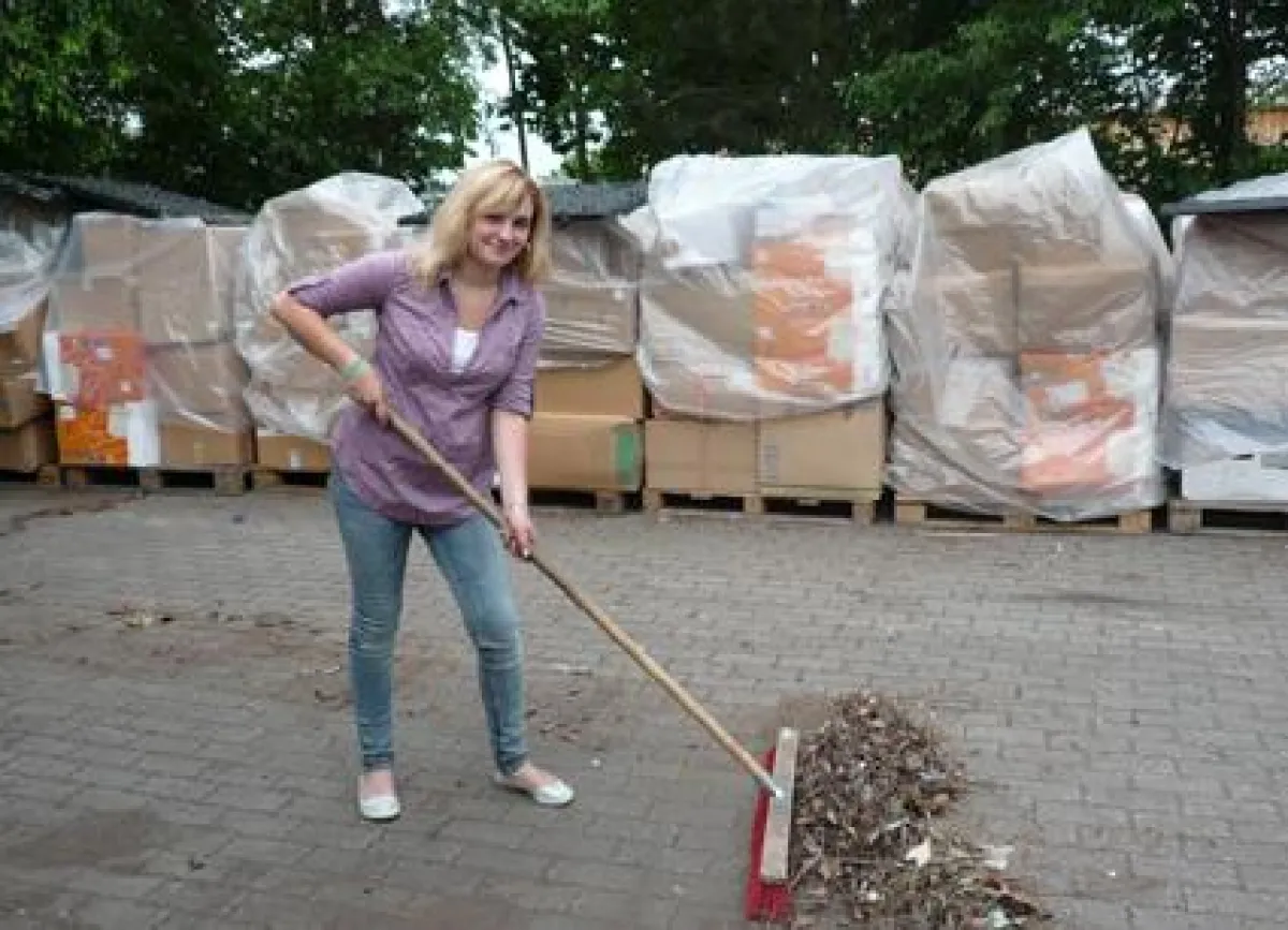 Bildunterschrift: Sandra Roll von der Realschule Hilpoltstein engagiert sich für den Sozialen Tag 2010 (Foto: Kathrin Vorndran – Abdruck honorarfrei).