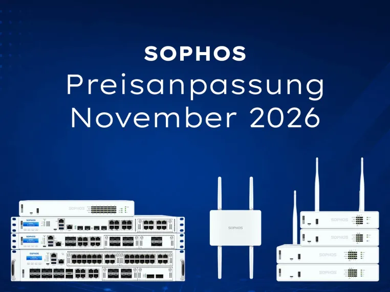 Sophos Preiserhöhung zum 1. November 2026: Firewalls24 informiert über Änderungen bei XGS, AP6 und Email Bild: Sophos Preiserhöhung zum 1. November 2026: Firewalls24 informiert über Änderungen bei XGS, AP6 und Email