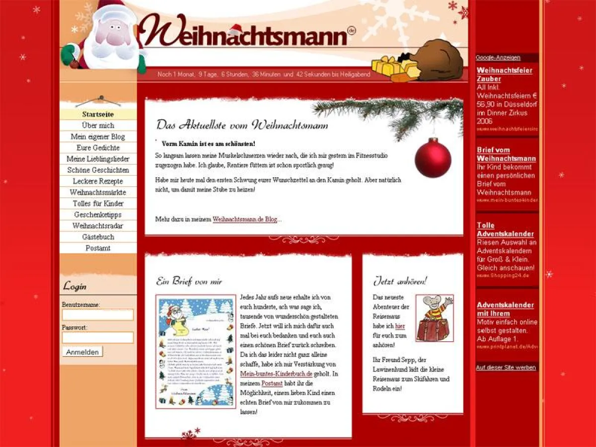 weihnachtsmann.de - das Portal des Weihnachtsmanns