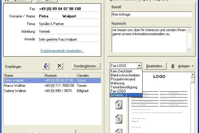 Bild: Neu: XPhone Fax 1.0 mit leistungsfähiger Datenbankintegration - C4B zeigt neue Faxlösung auf der CeBIT