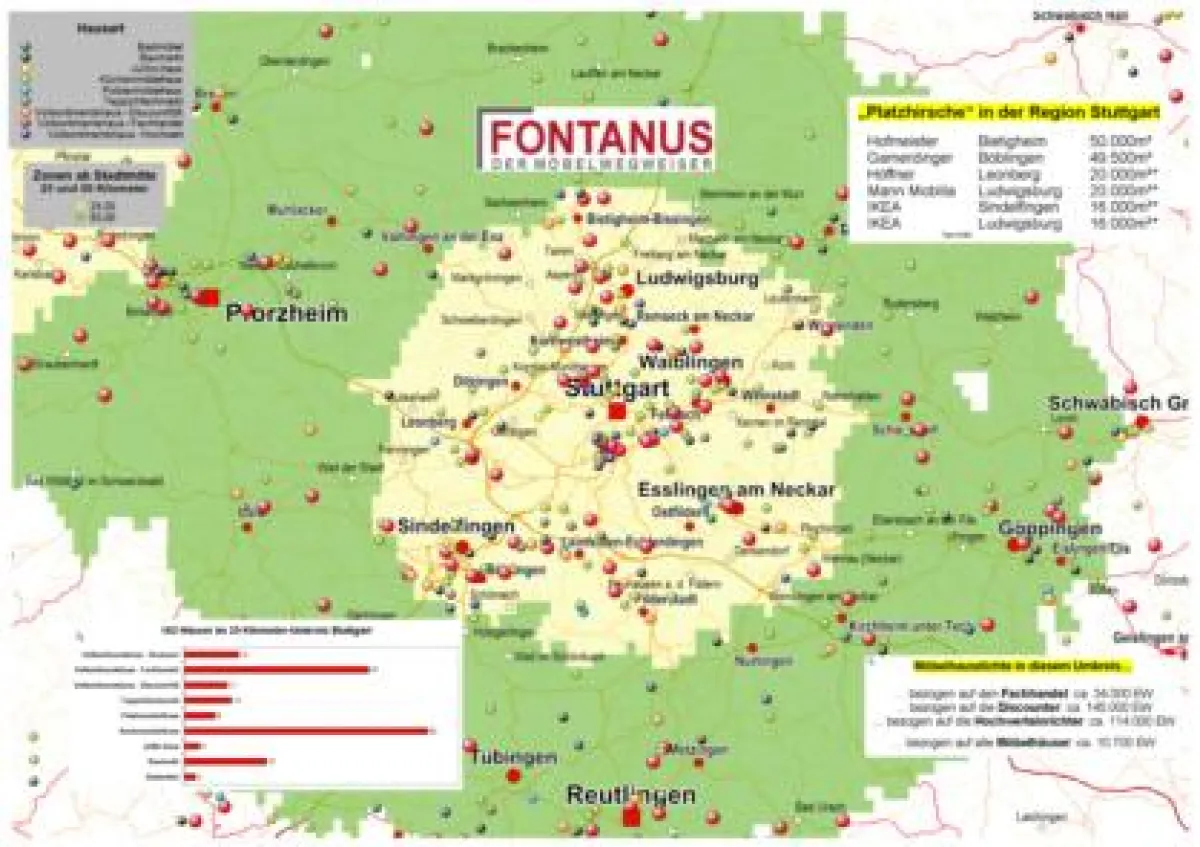 Beispiel: Möbeläuser in der Region Stuttgart.